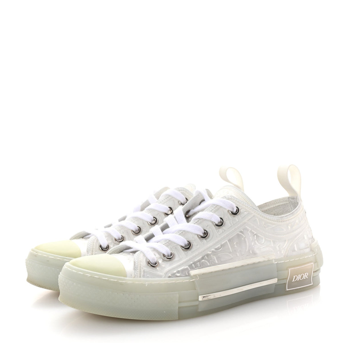 PVC Oblique Embossed Womens B23 Low Top Sneakers 37 White